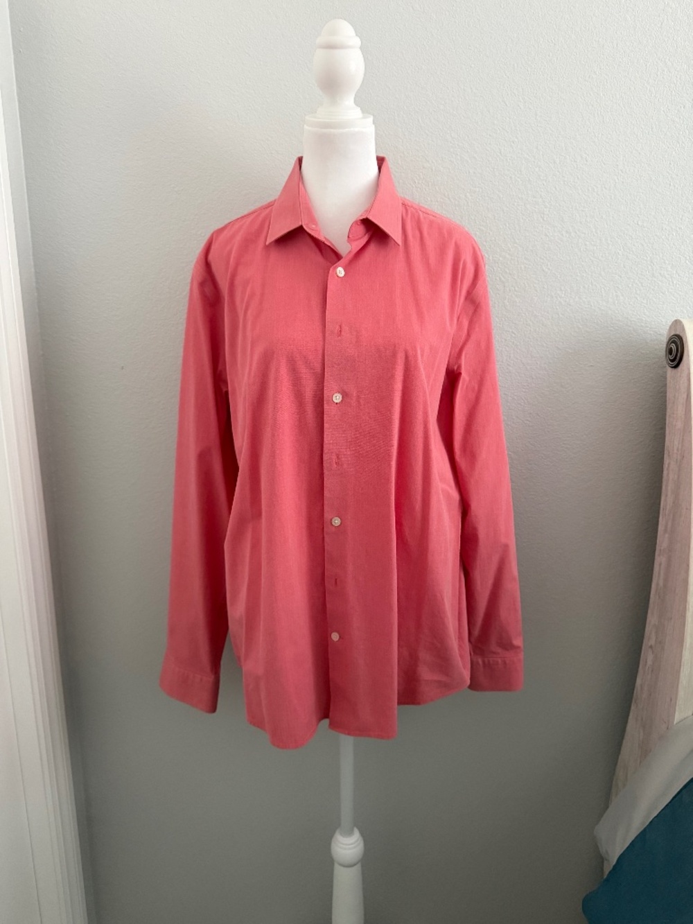 Express 1MX Dress Shirt Coral